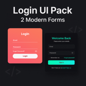 Login UI Pack – 2 Modern Forms