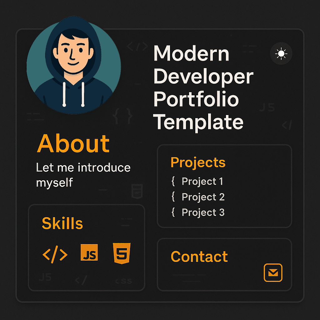 Modern Portfolio Website – Responsive Template for Developers & Creatives